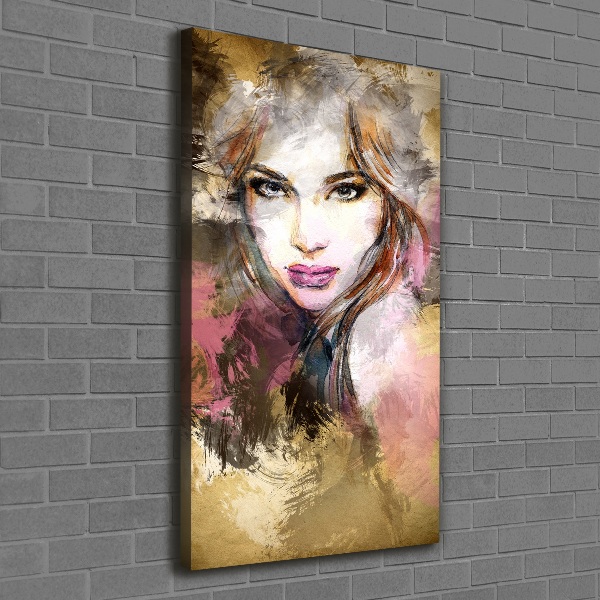 Large canvas wall art Abstraction woman