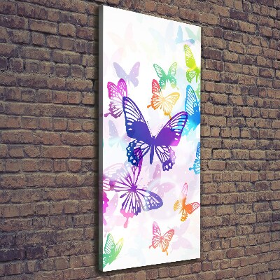 Canvas wall art Colorful butterflies