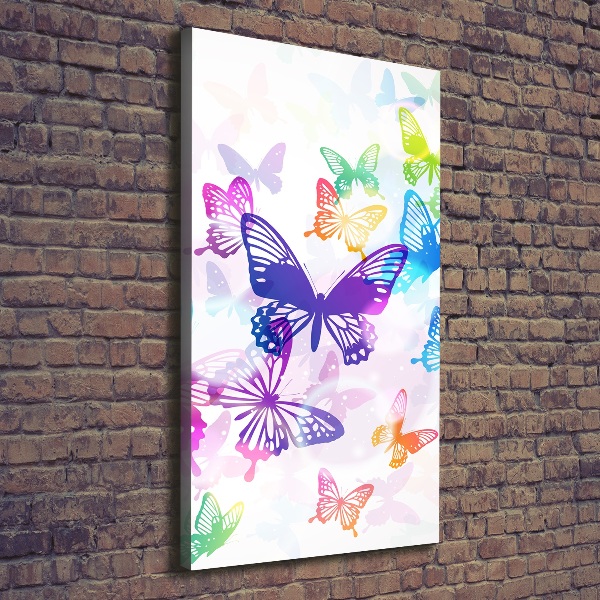 Canvas wall art Colorful butterflies