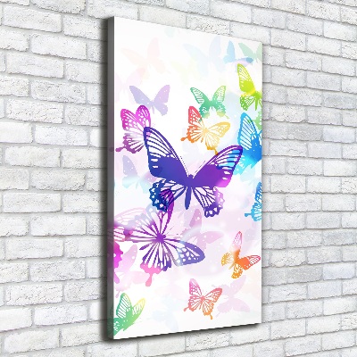 Canvas wall art Colorful butterflies