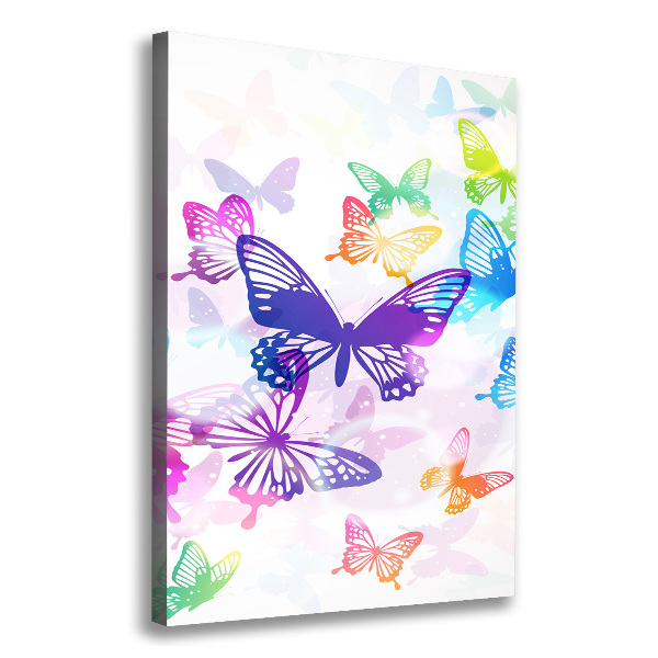 Canvas wall art Colorful butterflies