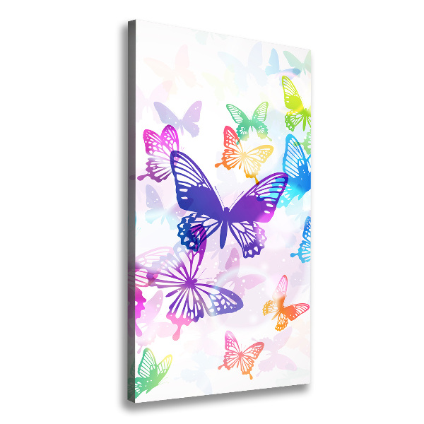 Canvas wall art Colorful butterflies