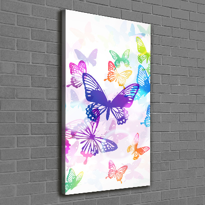 Canvas wall art Colorful butterflies