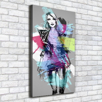 Canvas wall art Abstraction woman