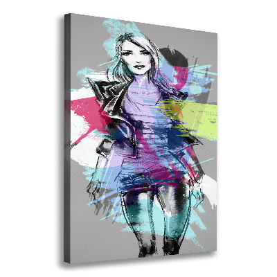 Canvas wall art Abstraction woman