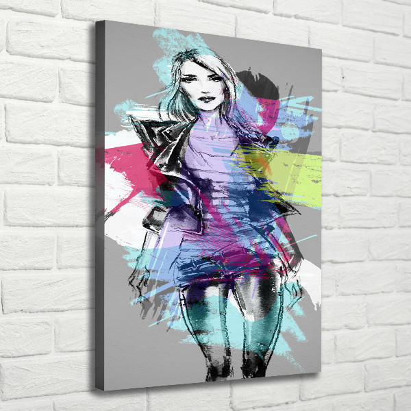 Canvas wall art Abstraction woman