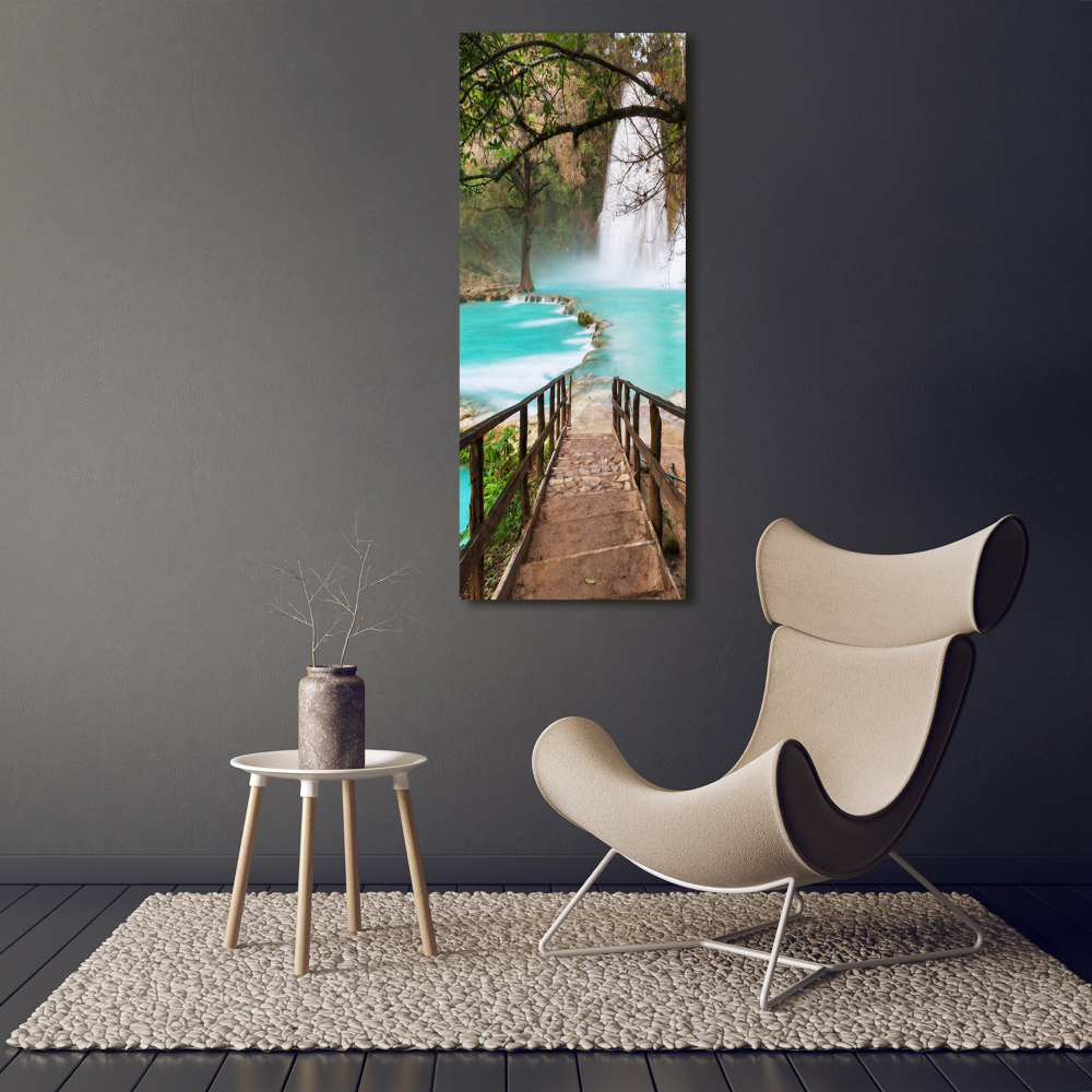 Canvas wall art Mexico waterfall