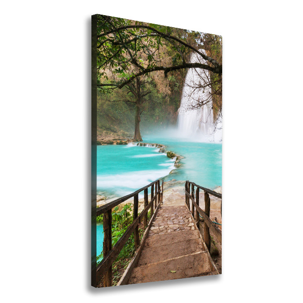 Canvas wall art Mexico waterfall