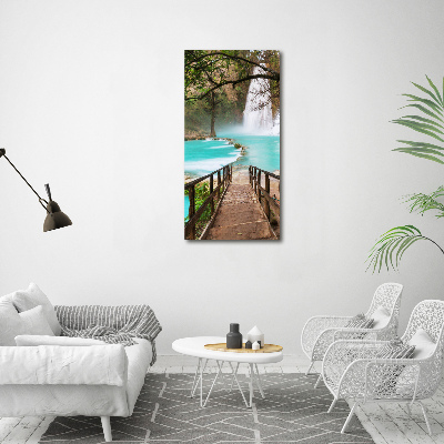 Canvas wall art Mexico waterfall