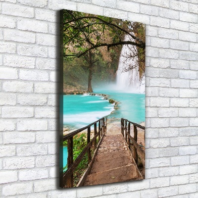 Canvas wall art Mexico waterfall