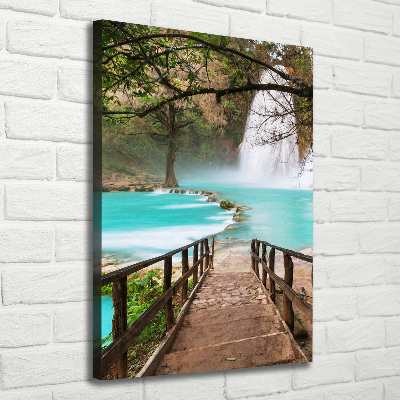 Canvas wall art Mexico waterfall