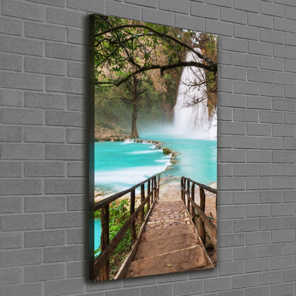 Canvas wall art Mexico waterfall