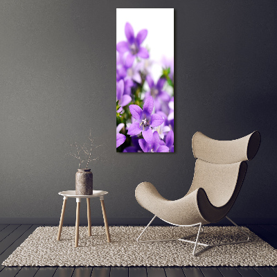 Wall art canvas large Purple bells