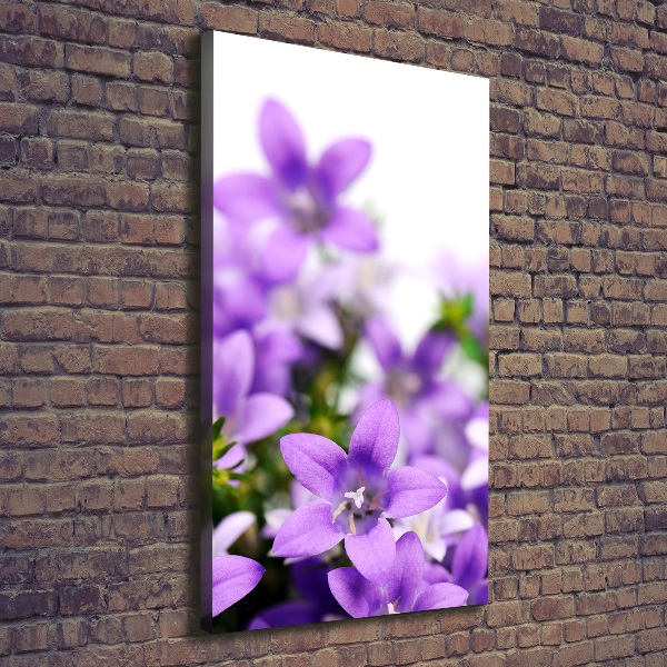 Wall art canvas large Purple bells