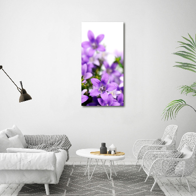 Wall art canvas large Purple bells