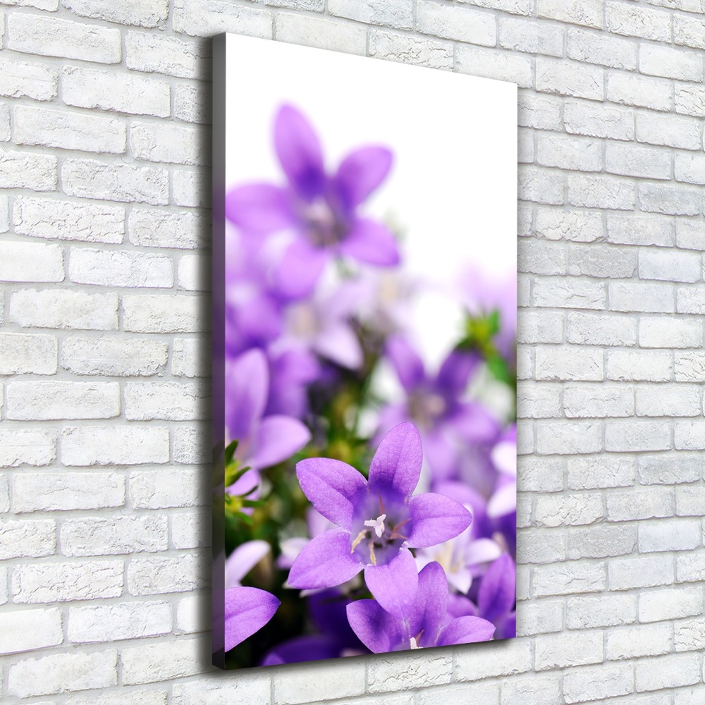 Wall art canvas large Purple bells