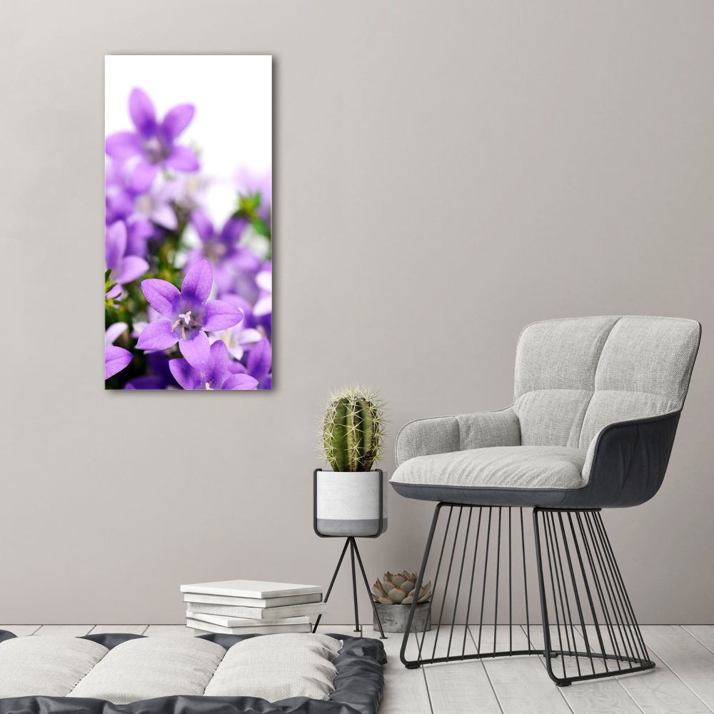 Wall art canvas large Purple bells