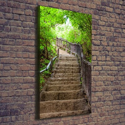 Canvas wall art Stairs in the forest