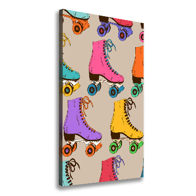 Canvas wall art Colored roller skates