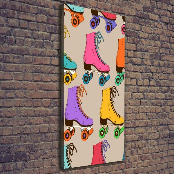 Canvas wall art Colored roller skates