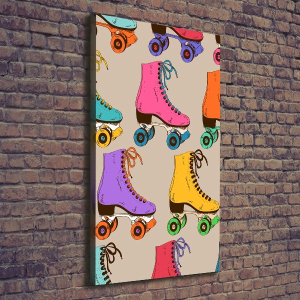 Canvas wall art Colored roller skates