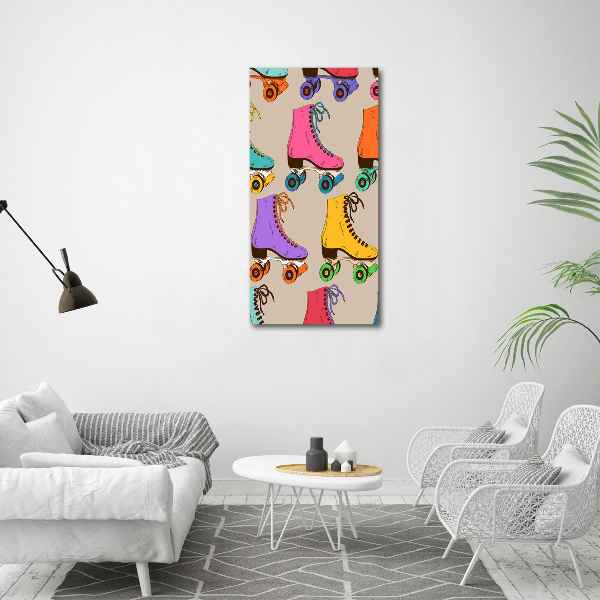 Canvas wall art Colored roller skates