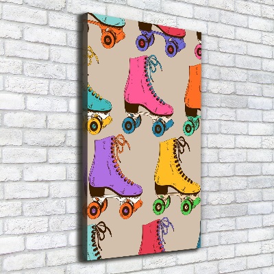 Canvas wall art Colored roller skates