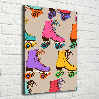 Canvas wall art Colored roller skates