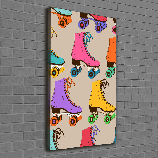 Canvas wall art Colored roller skates