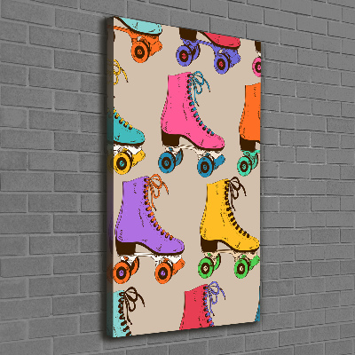 Canvas wall art Colored roller skates