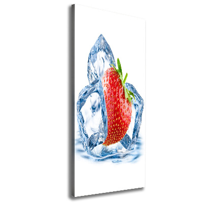 Canvas print Strawberry and ice