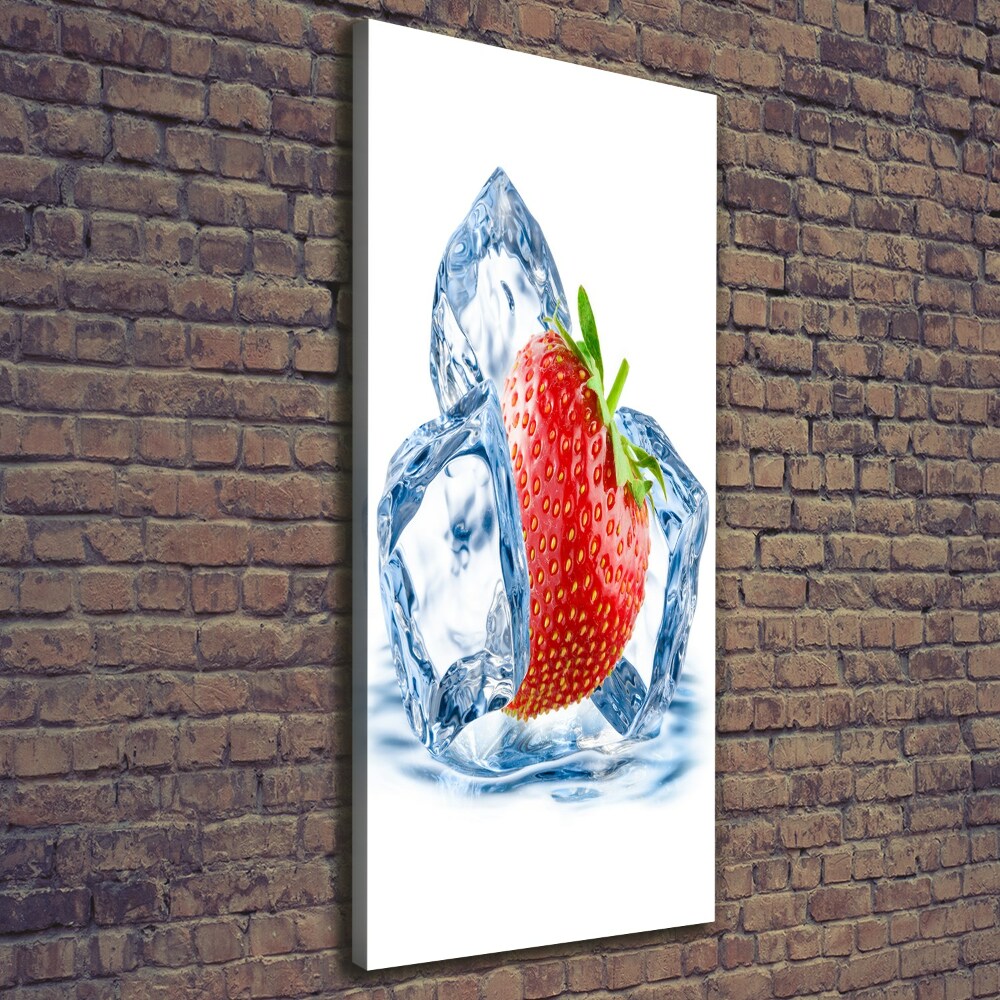 Canvas print Strawberry and ice