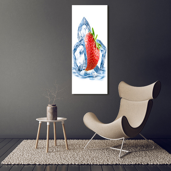 Canvas print Strawberry and ice