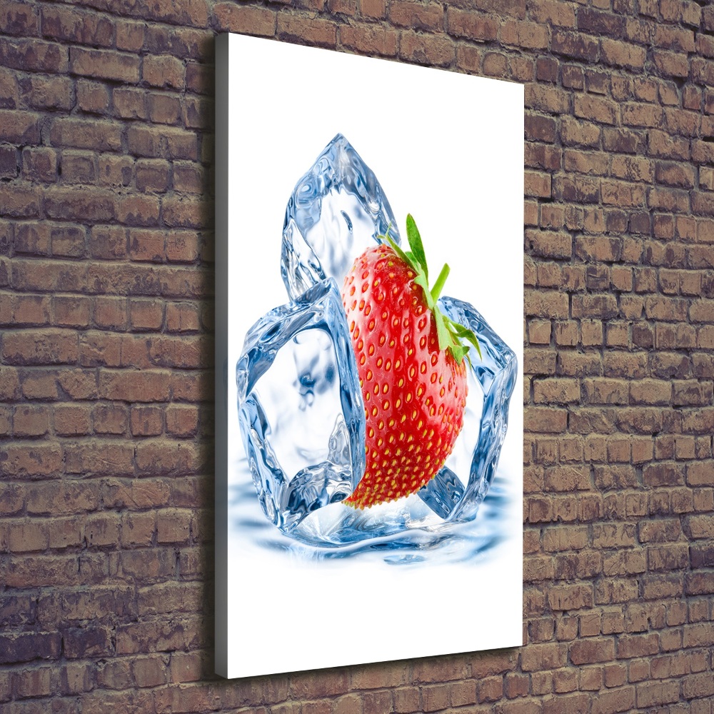 Canvas print Strawberry and ice