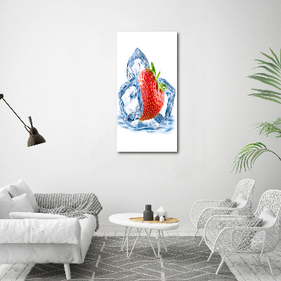 Canvas print Strawberry and ice