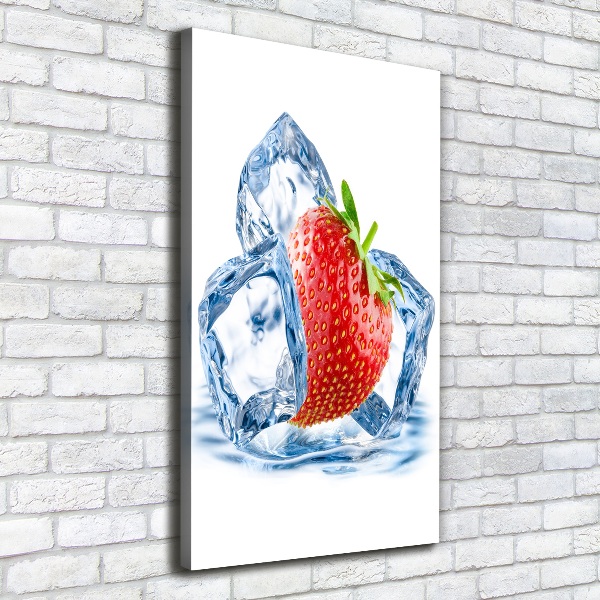 Canvas print Strawberry and ice