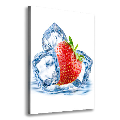 Canvas print Strawberry and ice