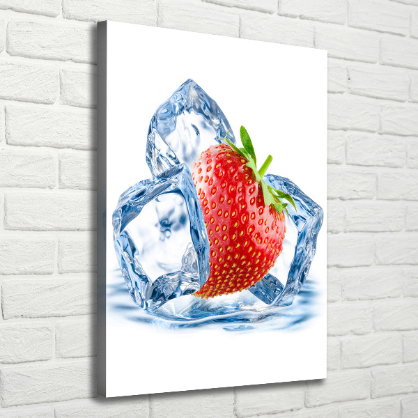 Canvas print Strawberry and ice