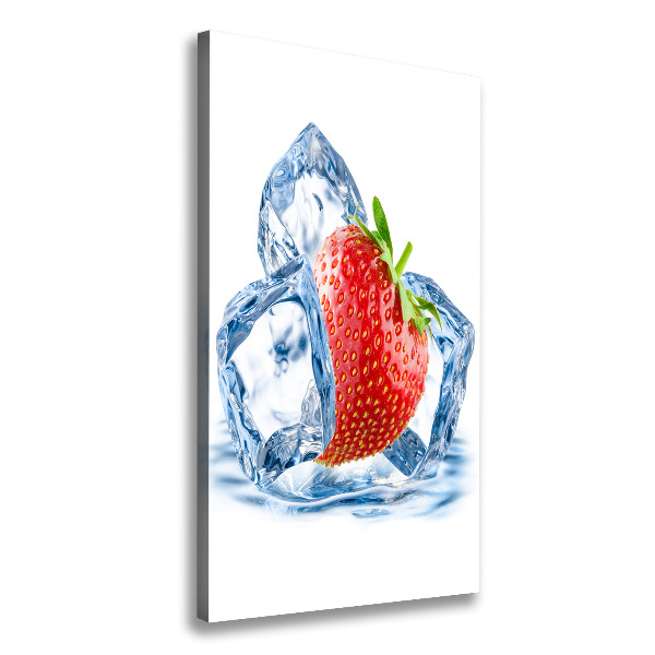 Canvas print Strawberry and ice