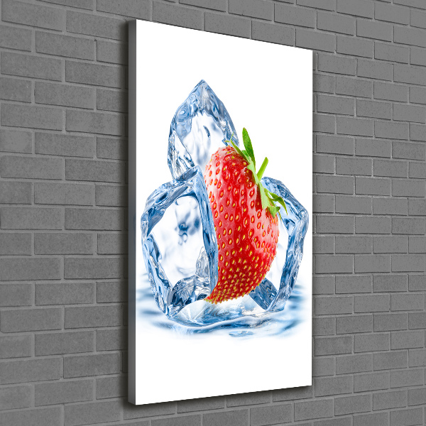 Canvas print Strawberry and ice