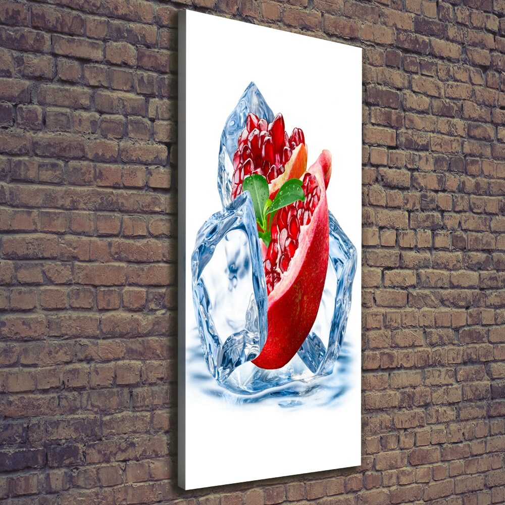 Wall art canvas large Navy blue and ice