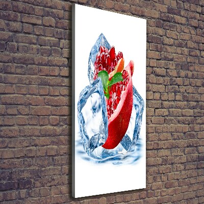 Wall art canvas large Navy blue and ice