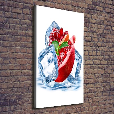 Wall art canvas large Navy blue and ice