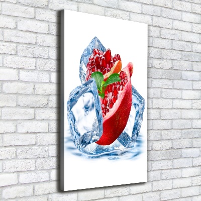 Wall art canvas large Navy blue and ice