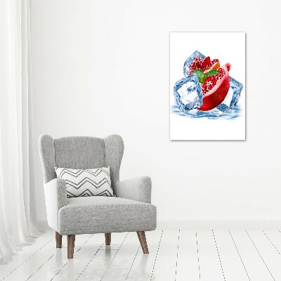 Wall art canvas large Navy blue and ice