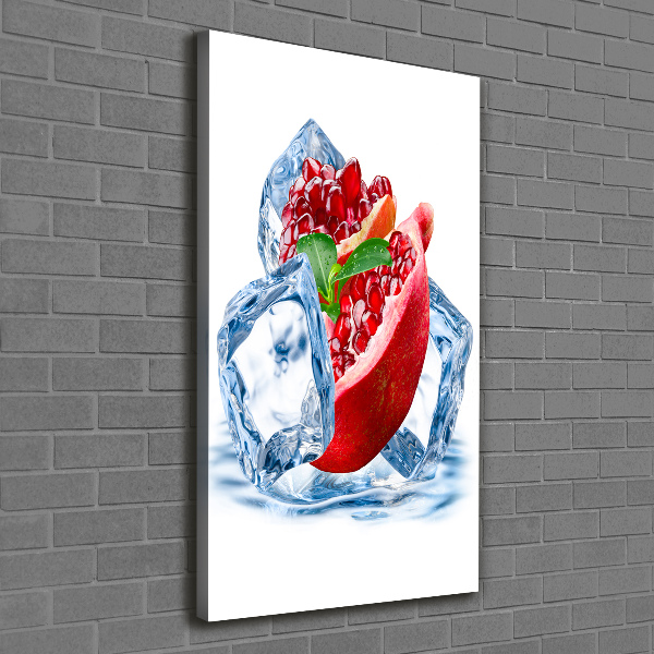 Wall art canvas large Navy blue and ice