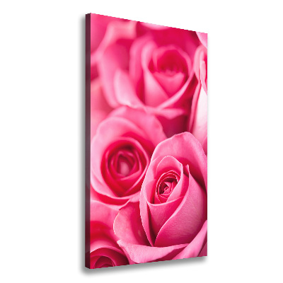 Picture canvas print Pink roses