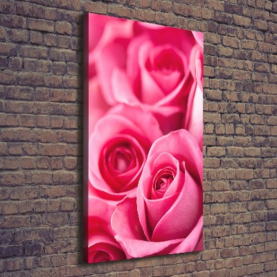 Picture canvas print Pink roses