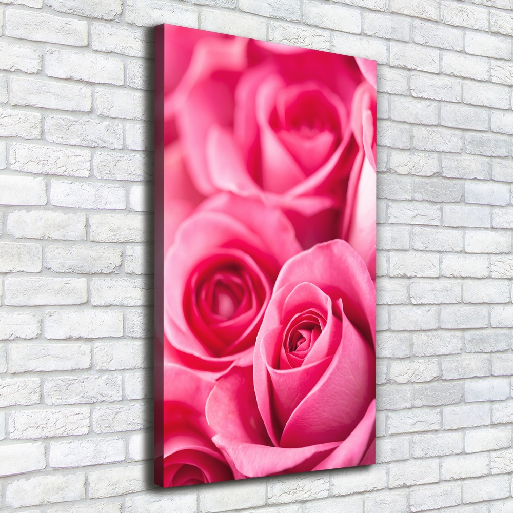 Picture canvas print Pink roses