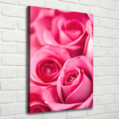 Picture canvas print Pink roses